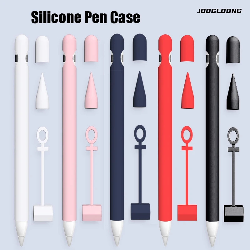

Soft Silicone Compatible For Apple Pencil Case Compatible For iPad Tablet Touch Pen Stylus Protective Sleeve Cover Anti-lost
