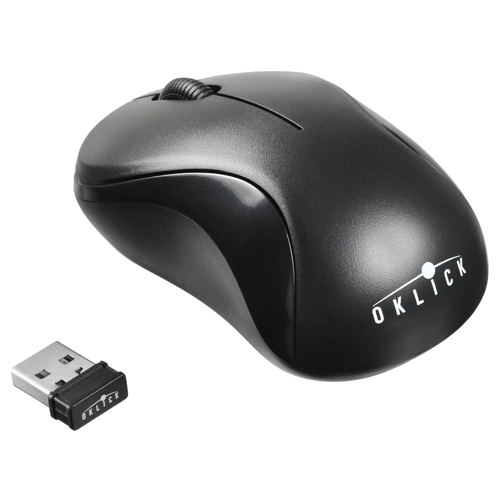 Мышь OKLICK 605SW, беспроводная, USB, черный