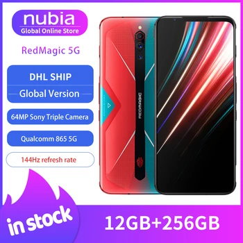 Перейти на Алиэкспресс и купить Глобальная версия Nubia Red Magic 5G мобильный телефон 6,65 дюймов 12 Гб 256 ГБ Snapdragon 865 NFC игровой телефон WIFI 6 Android 10