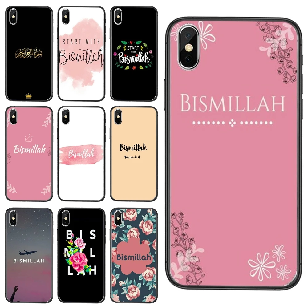 Исламский мусульманский чехол для телефона из ТПУ Bismillah Xiaomi Redmi 9 9A 9C 8A Pro Max K40 Plus
