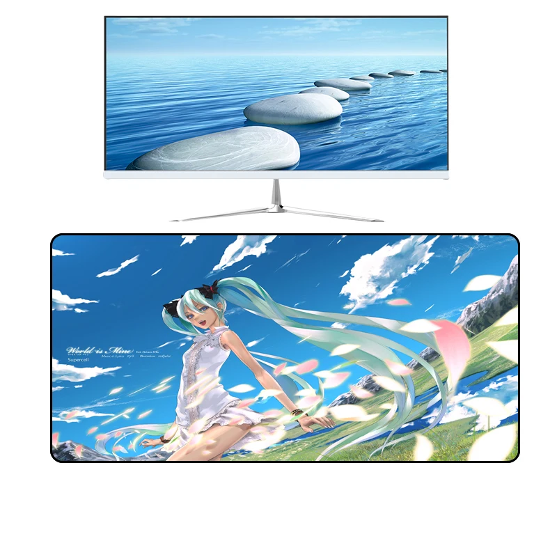XGZ Горячая Аниме девушка Hatsune будущее коврик для мыши 60x30 см/90x40 см домашний стол Поверхность Коврик для мыши украшение стола игра ПК клавиатура