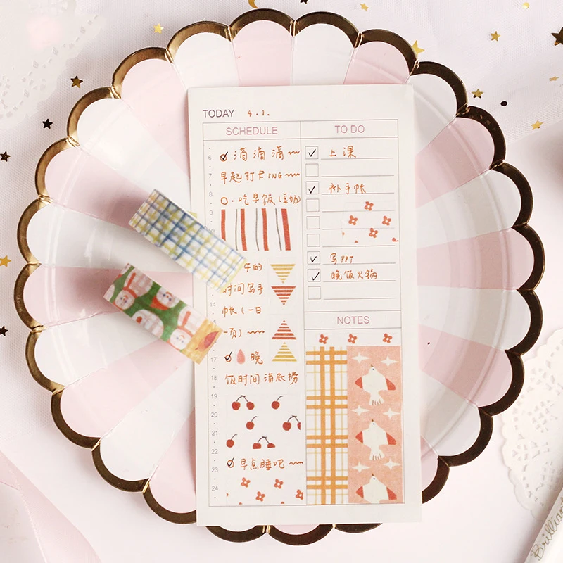 * Kawaii милый коллаж серии цвет Васи маскирующая лента выпуск бумажные наклейки