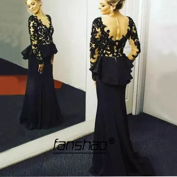 

Vintage Evening Dresses v-neck Mermaid See Through Backless Special Occasion Islamic Dubai Saudi Arabic Evening Gown Prom Dress