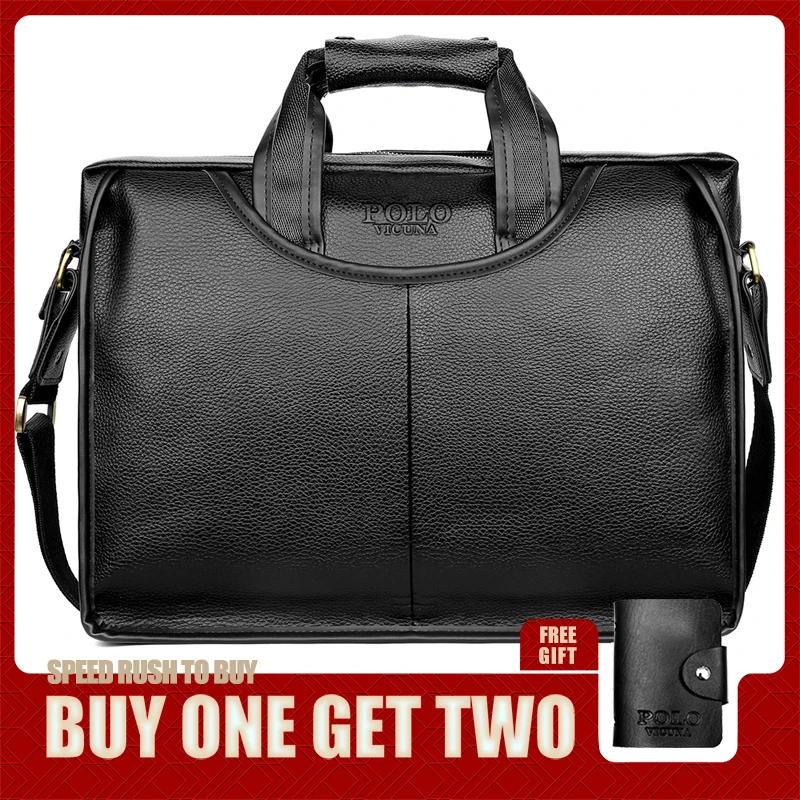 Najtaniej VICUNA POLO klasyczny Design duże rozmiary skórzane teczki męskie Casual Business torba męska teczka biurowa torby torba na laptopa maletin