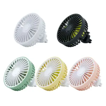 

Car Vent Cooling Air USB Fan 360 Degree Rotatable Colorful LED Light 3 Speed Fan