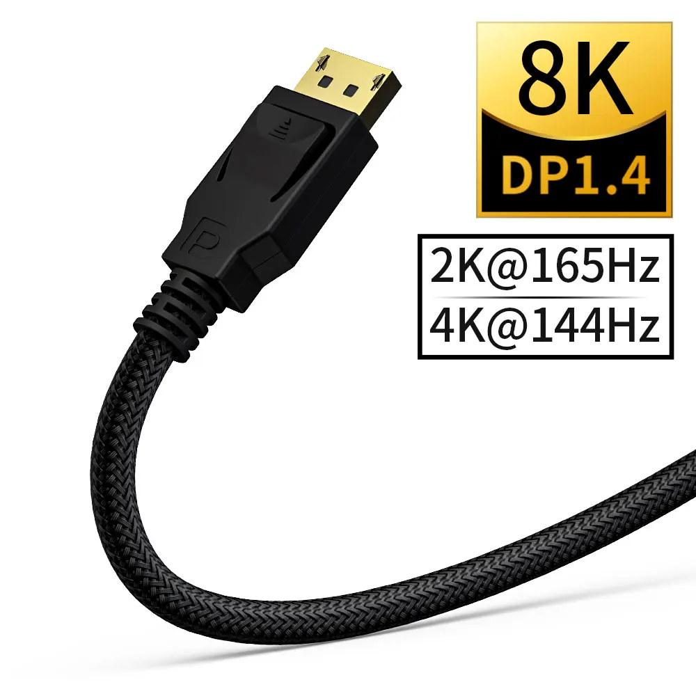 Кабель MOSHOU 8K DP 1 4 с поддержкой HDR @ 60 Гц кабель передачи данных Ultra HD подходит для ТВ