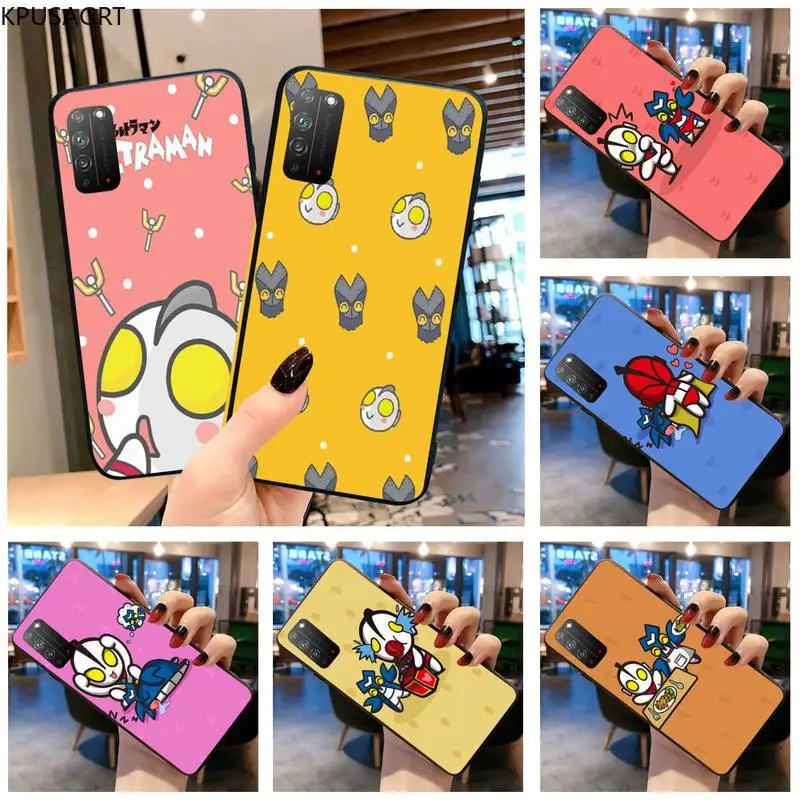Ультрамен черный ТПУ мягкий чехол для телефона Huawei Honor 30 20 10 9 8 8x 8c v30 Lite view