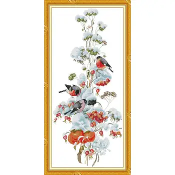 

Joy Sunday Cross Stitch Kit Patten Winter DIY Handmade Set11&14CTCross Stitch Kit And Precise Printed Embroidery Set Home Decor