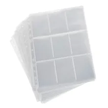 90 Pockets Transparent Trading Gaming Card Sleeves Storage Cover Album Pages Card Collector Coin Holders Wallets Sleeves Set 4 pack trading card toploaders 3x4inch transparent