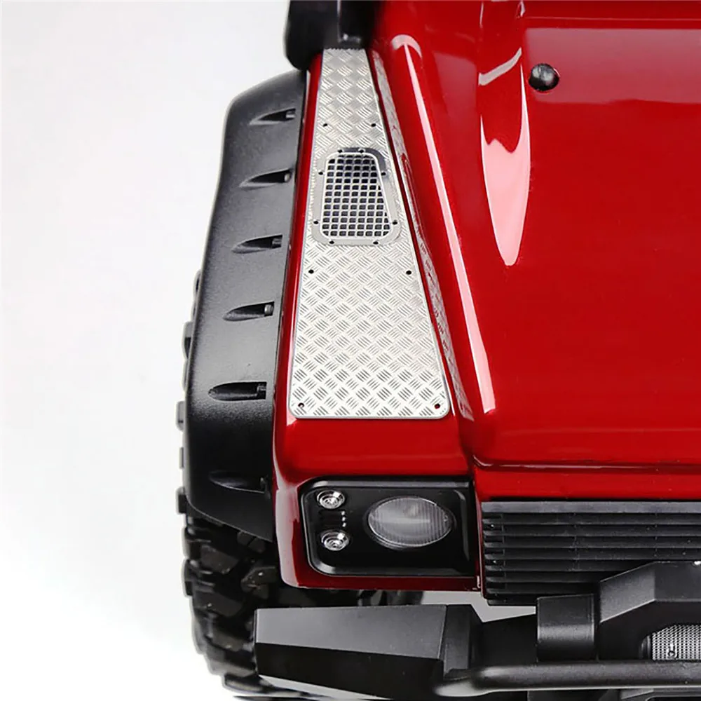 Stainless Steel Hood Skid Plate Set for Traxxas TRX4 Land Rover Defender W016 RC Model Car Upgrade Parts Toy Accessories