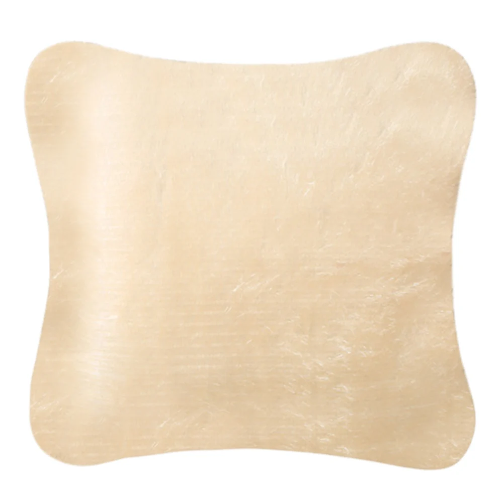 Квадратный диван бросок Мягкий Чехол на подушку пушистая твердая плюшевая наволочка(без ядра) удобные украшения для дома - Цвет: Cream