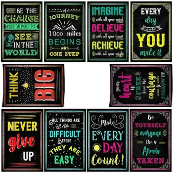 

Decor Tapestry Collection of Motivational Quotes Success Positive Attitude themed Scene Wall Hanging for Classroom Bedroom