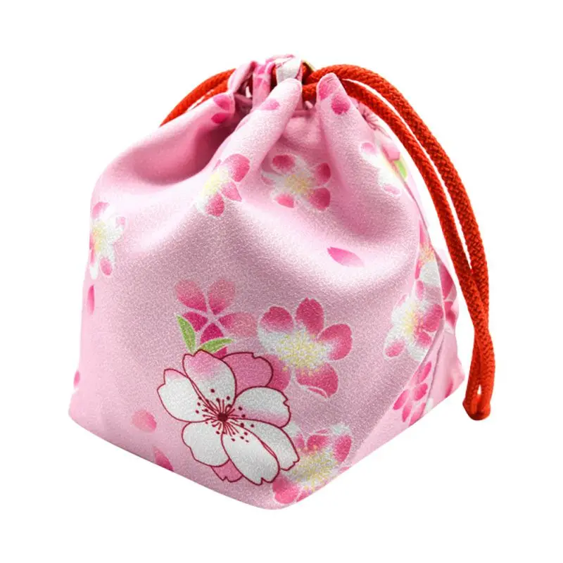 Женский японский кошелек на шнурке, кимоно, юката, сумка-мешок с цветочным рисунком, японские традиционные костюмы для косплея#2