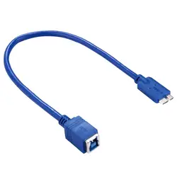 USB 3,0 B разъем для микро-b разъем для принтера/адаптер для жесткого диска, длина: 30 сантиметров