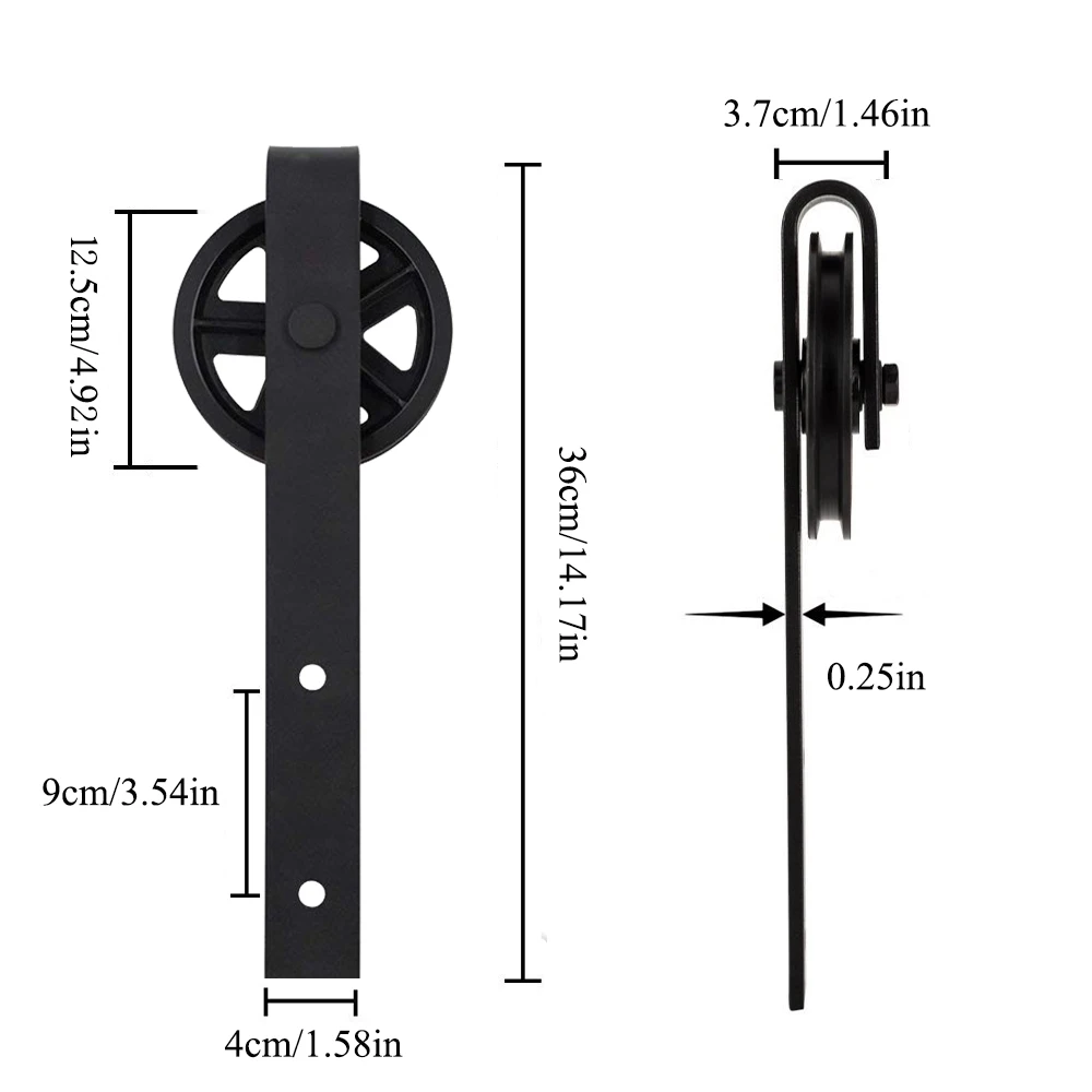 Antique Big Rollers Sliding barn door hardware Steel Sliding Barn Wood Door Hardware Kit Closet Set Roller for Interior Sliding Door(not include track)