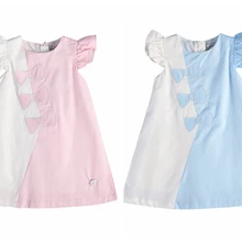 Милое летнее платье для маленьких девочек вечерние платья без рукавов на свадьбу для маленьких детей ростом от 90 до 130 см