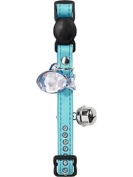 

HUNTER Collar for cats Hunter Smart Modern Luxus leatherette with rhinestones turquoise