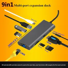 Type C Dock USB HUB Laptop Docking Station USB 3.0 HDMI 4K HD cable PD fast charging for MacBook Samsung S8 9 plus huawei P20