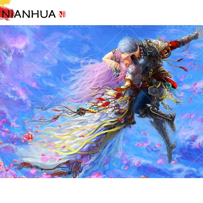 

Couple Diamond Painting Valentine's Day Love Diamond Embroidery Men and Women Full Circle Square Home Decoration Rhinestone Set
