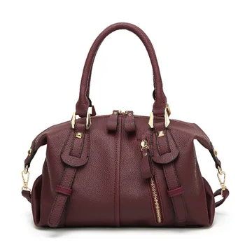 

FIRMRANCH 2020 female autumn/winter new style Boston simple handbag fashion one-shoulder messenger litchi pattern female bag