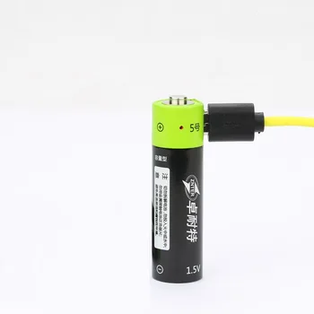 

1PCS AA 1.5v 1250mAh USB lithium polymer rechargeable battery, wireless mouse microphone toy camera lithium battery