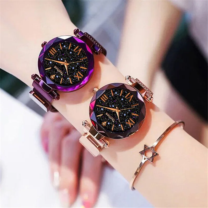 Luxury Women Watches Magnetic Starry Sky Female Clock Quartz Wristwatch Fashion Ladies Wrist Watch reloj mujer relogio feminino (7)