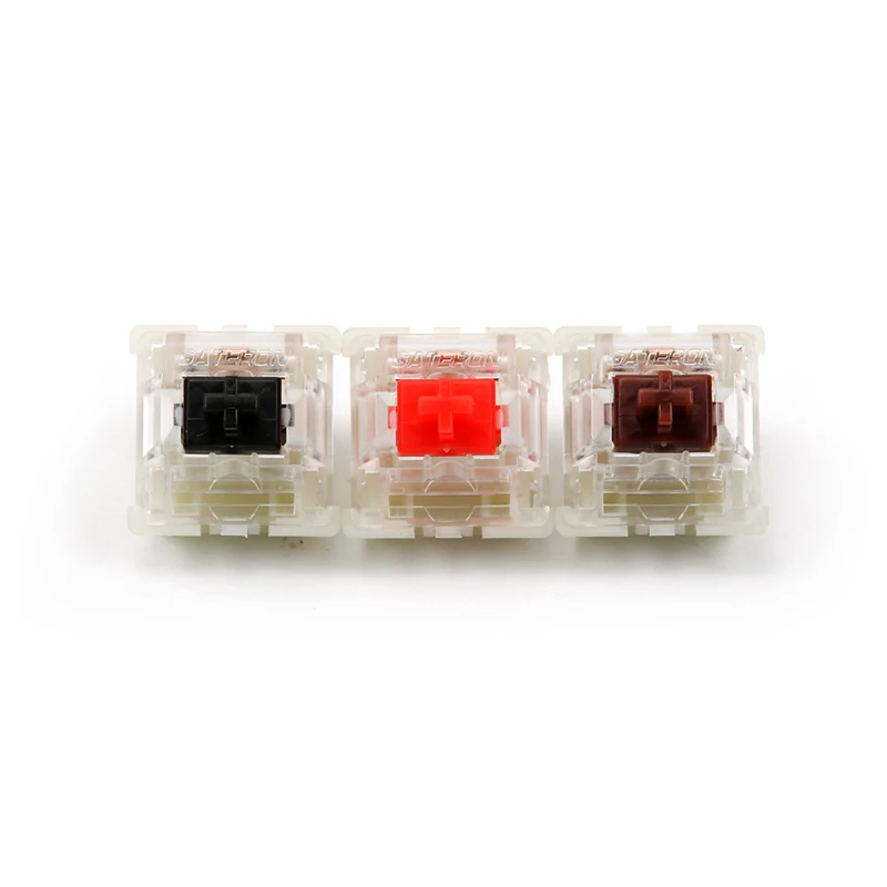 Lamps Mechanical-Keyboard Gateron Silent-Switch Brown Cherry Mx Black White Transparent-Case