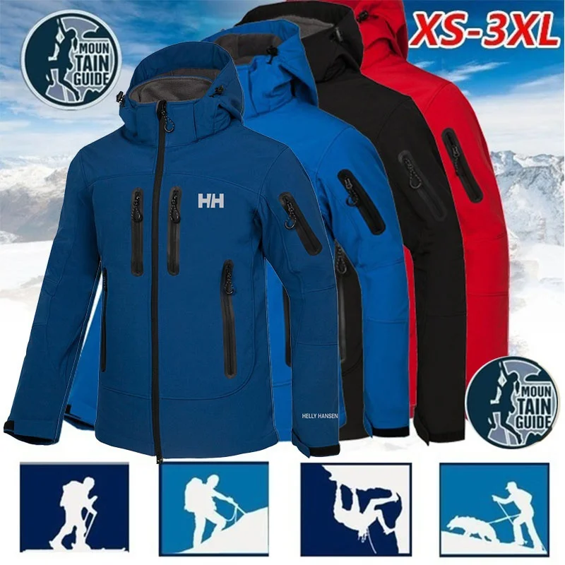 

High Quality! Softshell Sailing HH Jacket Men's Windproof Waterproof Hiking Jackets Mountain&Hiking Winter Trekking Jacket