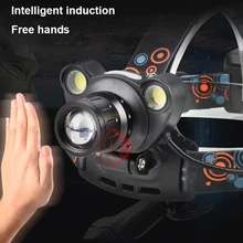 Светодиодный налобный фонарь с датчиком XM L T6 фокусировкой Usb