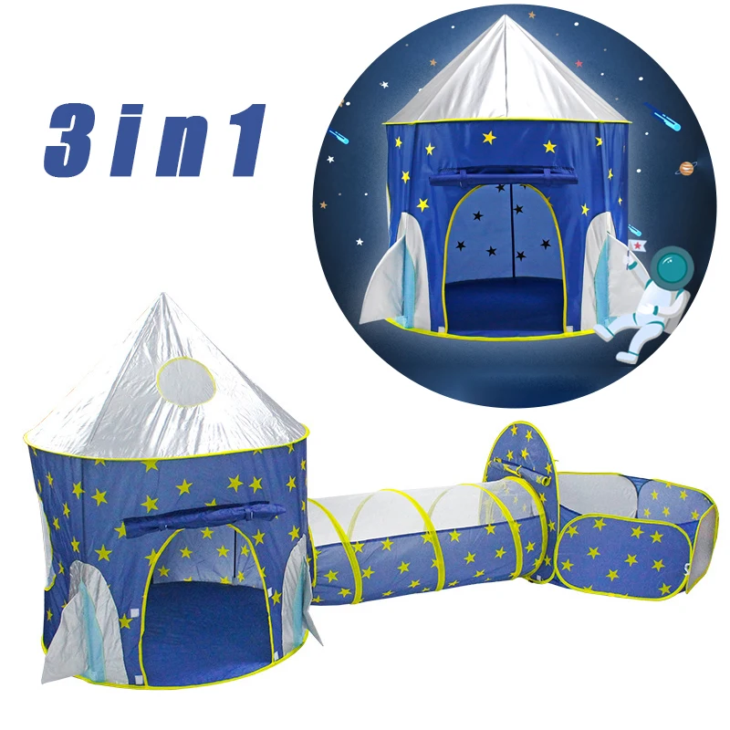 

Baby Tent Toy spaceship tent space yurt 3 in 1tent pink house game ocean house Rocket ship Play Kids Gifts Outdoor Toy Tents