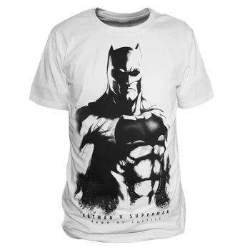 

New Fashion Batman V Superman T-shirts Wayne Short Sleeve T shirt For Men Summer Top Tee Shirt