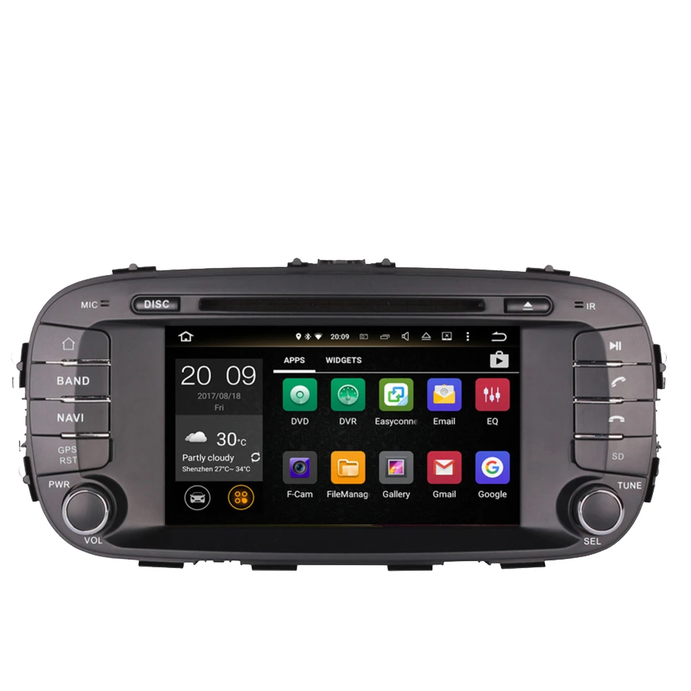 Автомагнитола на Android 10 0 для Kia Soul 2014-2022 с GPS-навигацией мультимедийным DVD-плеером