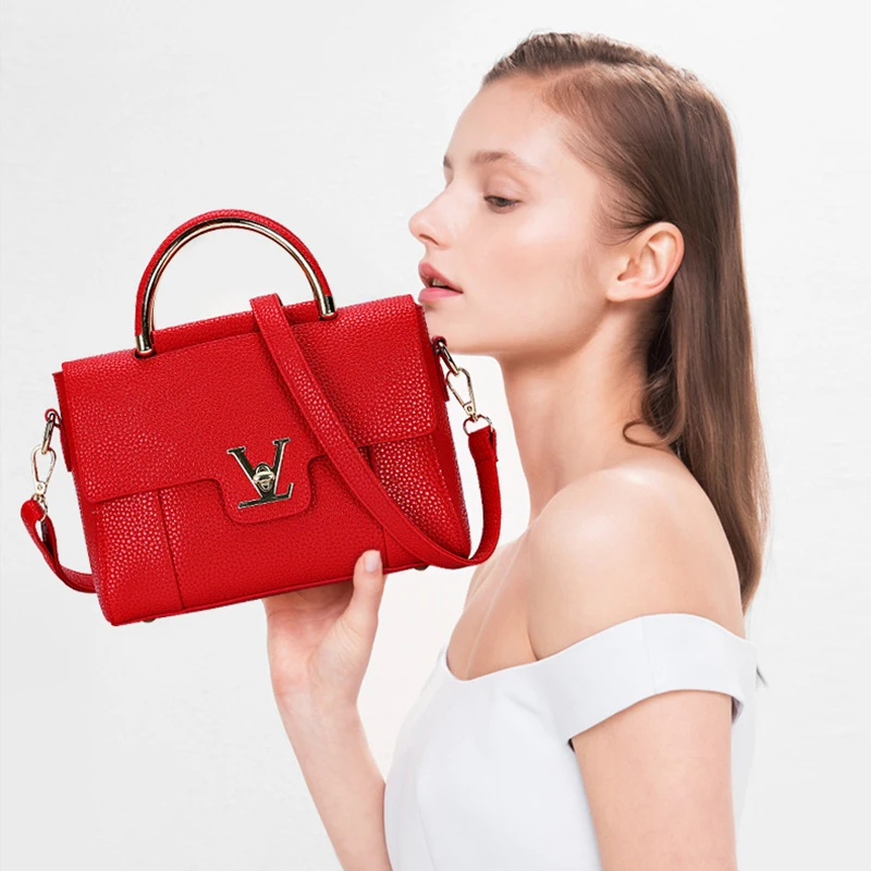 LILY QUEEN Женская мода Кроссбоди-мессенджер личи сумка женская элегантная Bolsa Топ ручка застежка твердая кожа
