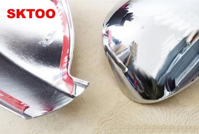 SUNYANG Summer Solstice Fit for 2004-2012 Peugeot 307 CC SW 407 Türseite Flügelspiegel Chromabdeckung Rückansicht Kappe Zubehör 2 STÜCKE Pro Set Auto Stecken Color : Silver