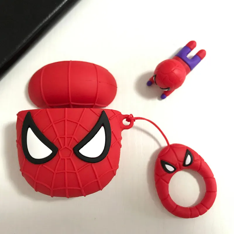 

New Superheros Bluetooth Wireless Earphone Case For Apple AirPods Headphones Cases With Cable Protector Cover for USB Date Cable