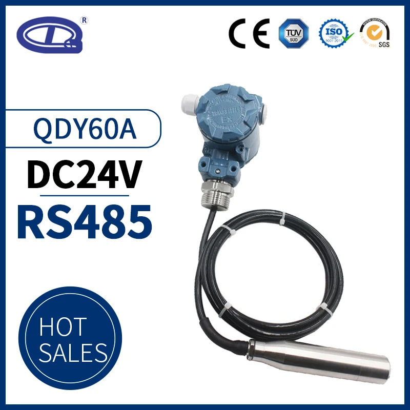 

QDY60A automatic water level control Water Level sensor RS485 Output Water flow Liquid level sensor Fuel level sensor DC 24V