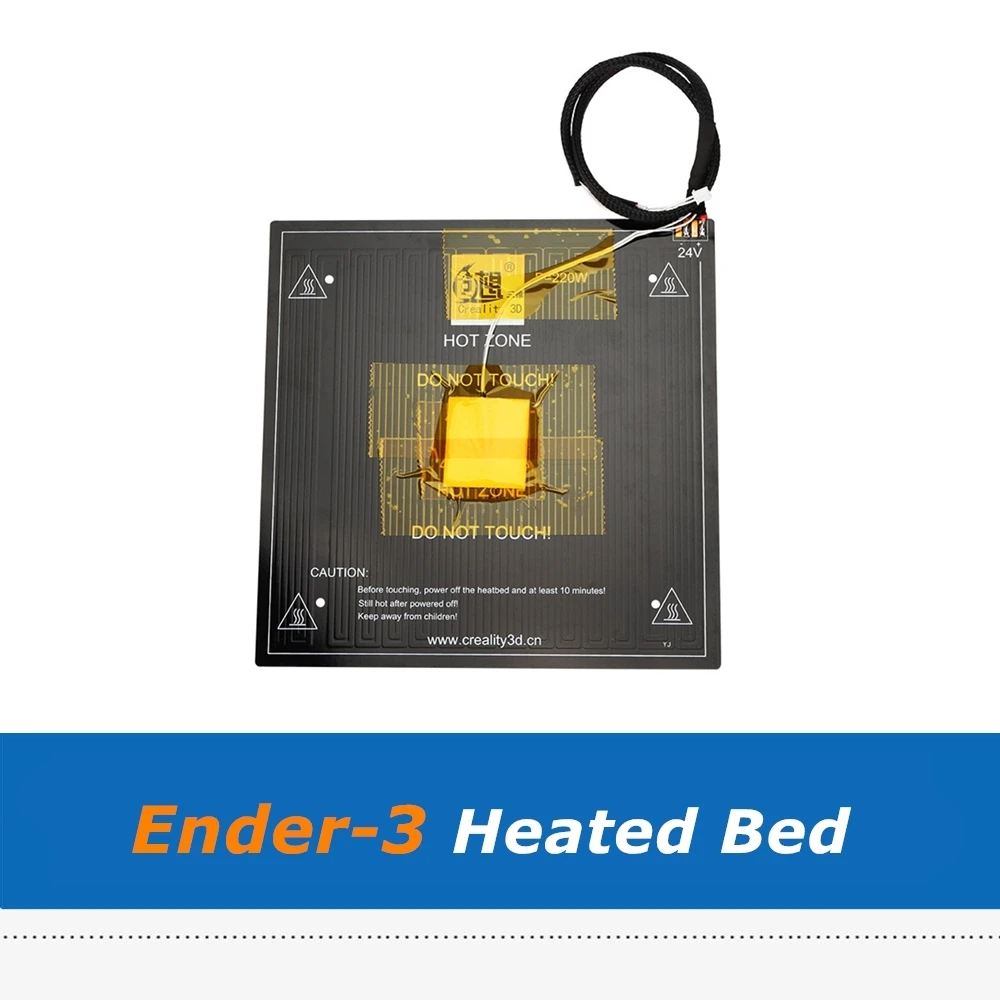 1 шт. 235*235*3 мм 24 В Ender-3 алюминиевая Горячая кровать с кабелем для Creality Ender 3 Pro CR20 MK3 3d принтер с подогревом части кровати