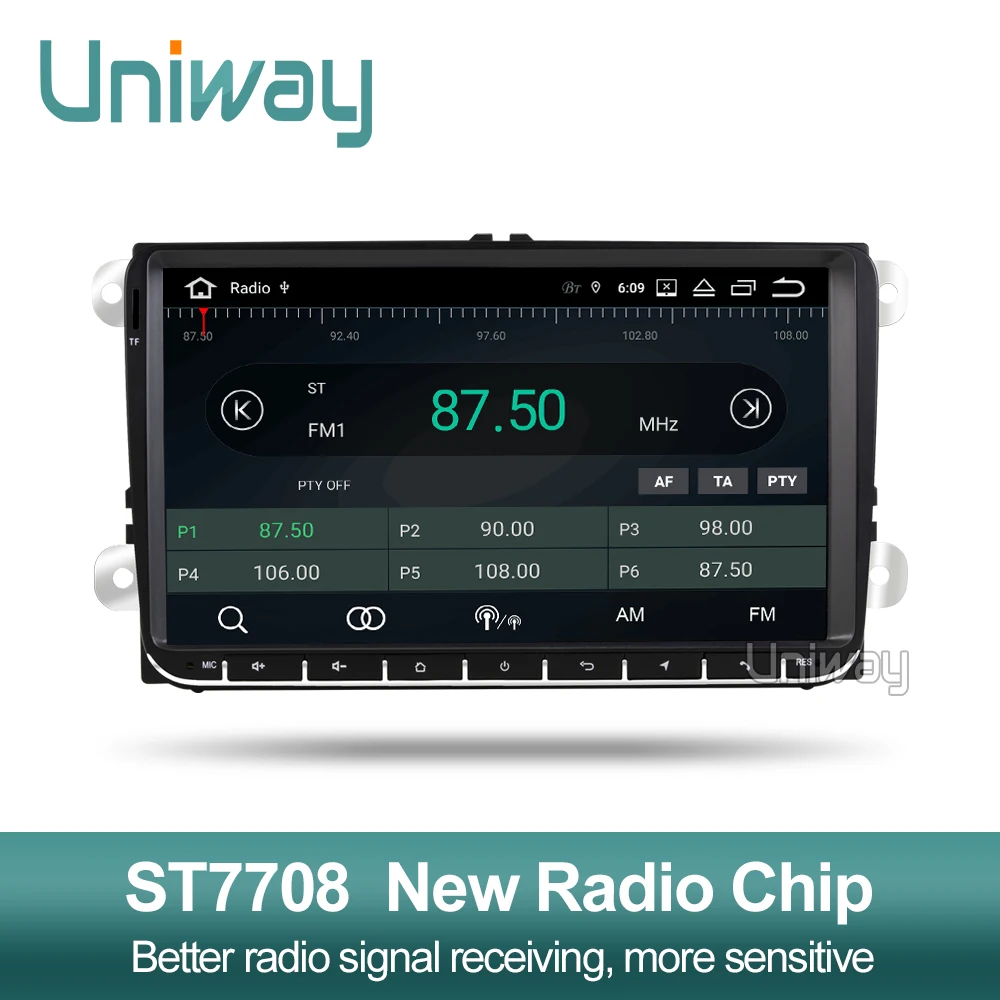 Uniway PX6 DSP android 9,0 автомобильный dvd gps для vw passat b6 b7 golf 5 6 tiguan polo octavia rapid fabia мультимедийный навигационный плеер