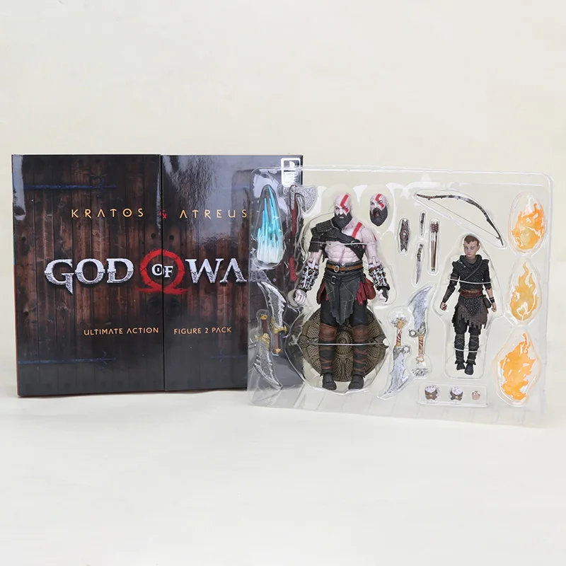 NECA God of War 4 призрак Спарты Ultimate Kratos Atreus Ultimate ПВХ фигурка Коллекция Модель игрушка; подарок - Цвет: 5 with color box