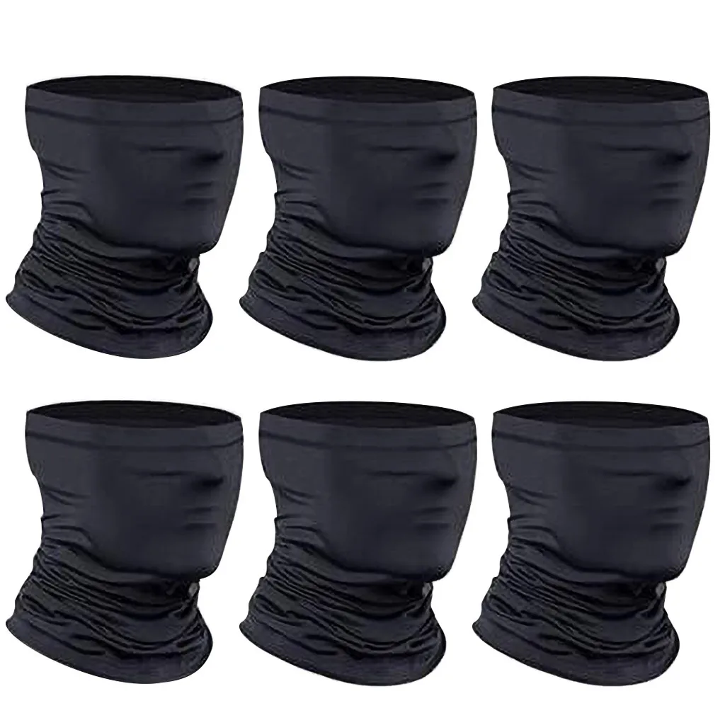 

6 Pieces Of Sunscreen And UV Protection Mask Neck And Windproof Scarf Polyester Microfiber Hiking Scarves шарф мужской женская