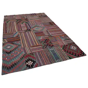 

202x300 Cm Multicolor Handmade Rugs Patchwork Rug-7x10 Ft