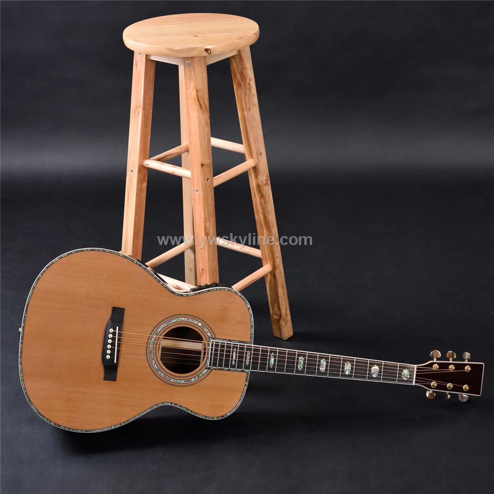 40 дюймов твердой кедр верх акустическая гитара с fishman EQ, можем сделать индивидуальный логотип как по запросу покупателя
