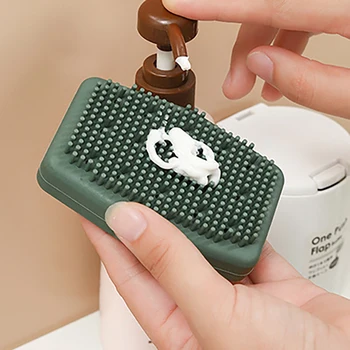 

Household Silicone Bath Shower Brush Scrubbing Towel Artifact Double-sided Massage Bath Silicone Bath Towel Brush Back Scrubber