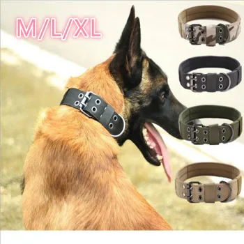

Adjustable military tactical dog Material, nylon strap, metal buckle, military equipment, tactical collar, dog Police products