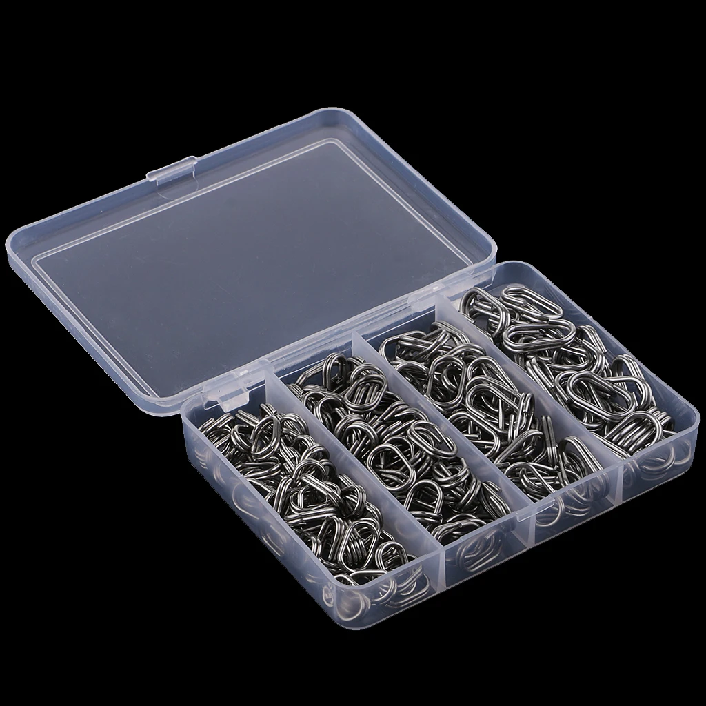 

170pcs Heavy Duty Oval Split Rings Stainless Steel Lure Tackle Connectors Key Rings Corrosion-resistant