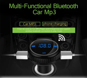 

Onever Car MP3 Player FM Transmitter Wireless Bluetooth Car Kit Modulator APP GPS Car Finder Locator 2.1A Dual USB Car Charger