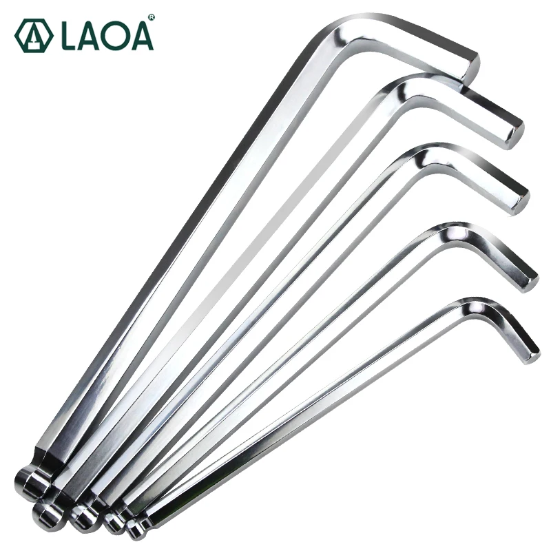 

LAOA Large Inner Hexagon Wrench Professional Double End Hex Wrenches 12/14/17/19/22mm Lengthened Hexagonal Wrench