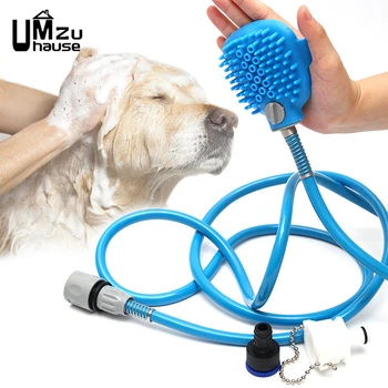 

Dogs Cats Bath Sprayers Bathing Shower Head Supplies Home Pets Products Silicone Adjustment Washing Hair Tool Cleaning Massager
