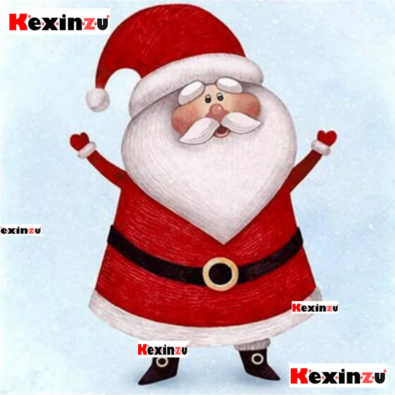 16 kexinzu Full Square/Round 5D DIY Diamond Painting Cross Stitch 3D Embroidery Mosaic Diamondpainting Christmas Greeting Card Gift - Color: 16