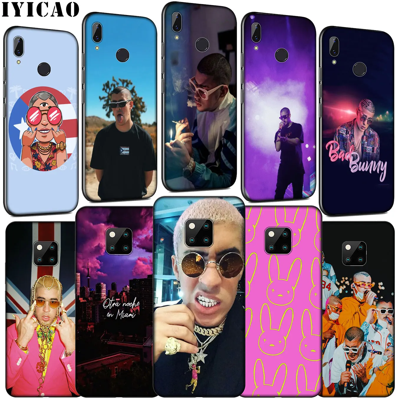 IYICAO Bad Bunny Rap pop singer Мягкий силиконовый чехол для телефона huawei mate 30 20 10 Pro Black Nova 5i 4 3 3i